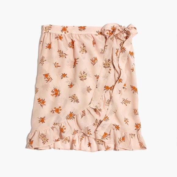 Madewell Silk Meadow Wrap Skirt 00 - Picture 3 of 4